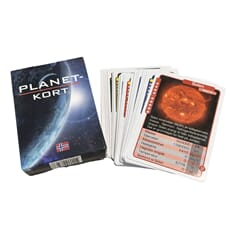 Planetkort, på norsk, tre ulike spill