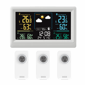 Trådløs værstasjon med tre sensorer