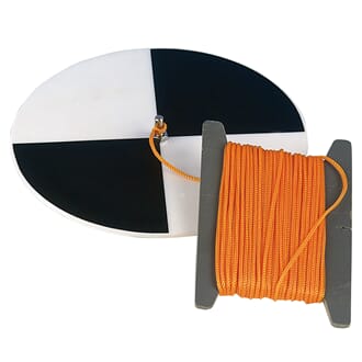 Sikteskive (secchiskive), med line