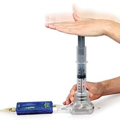 Gasslov apparat med temperatursensor