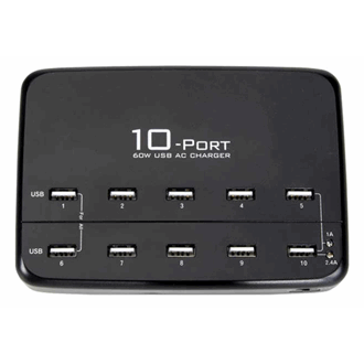 Ladestasjon, 10 USB-porter