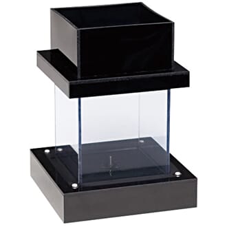 Tåkekammer med kjøleplate og kilde