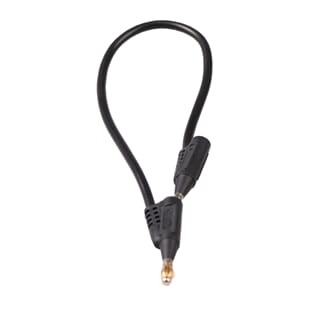 Ledning med bananstikk 25 cm svart