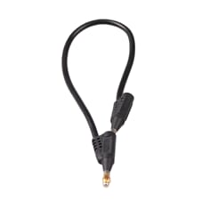 Ledning med bananstikk, 25 cm svart