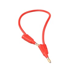 Ledning med bananstikk, 25 cm rød