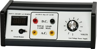 Spenningskilde 12 AC/DC 5A med display