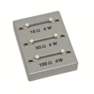 Motstandsbrett, 10/50/100 ohm 4 W