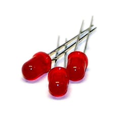 Lysdiode rød, Ø 5 mm, pk à 100 stk