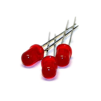 Lysdiode rød, Ø 5 mm, pk à 100 stk