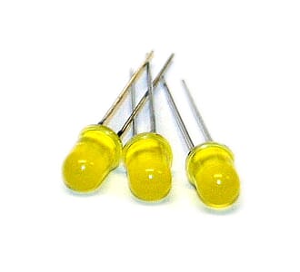 Lysdiode gul Ø 5 mm, pk a 100 stk