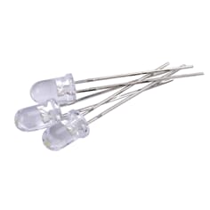 Lysdiode hvit, Ø 5 mm, pk à 100 stk