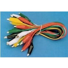 Ledning med krokodilleklips, pk à 10 stk