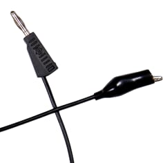 Laboratorieledning banan/krokodille, 50cm sort