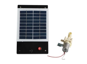 Solcelle med bryter og pumpe