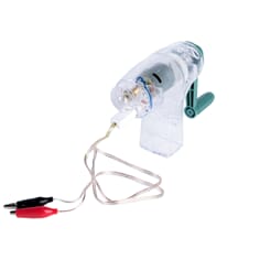 Håndgenerator med glødelampe