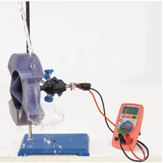 Elektrisk energi med vann og vind, sett