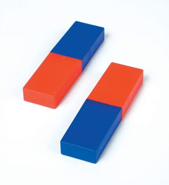 Magnet, stavformet, plastbelagt, pakke a 2 stk.