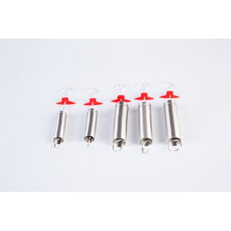 Fjærer, 5 stk i ulike størrelser