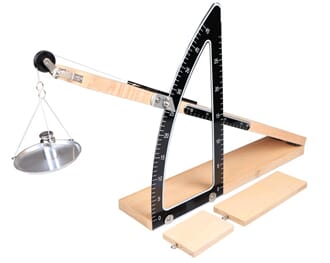 Skråplan, regulerbar i tre med friksjonskloss