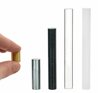 Sylindere, 5 stk i ulike materiale