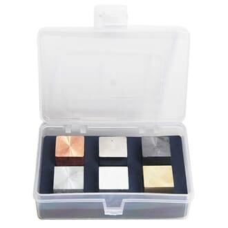 Terninger 20 mm, 6 stk i ulike materiale