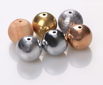 Tetthetskuler med hull, 6 stk i ulike materiale