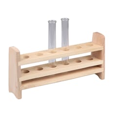 Reagensrørstativ i tre, 6 hull