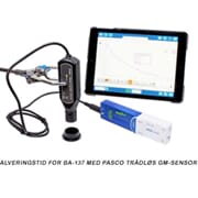 Halveringstid for Ba-137 med PASCO trådløs GM-sensor.