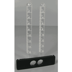 Graderte elektrolyserør med holder