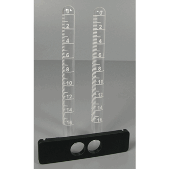 Graderte elektrolyserør med holder