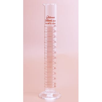 Målesylinder 250 ml med helletut, 2 stk