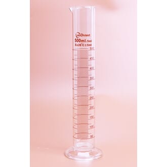 Målesylinder 500 ml med helletut, 2 stk