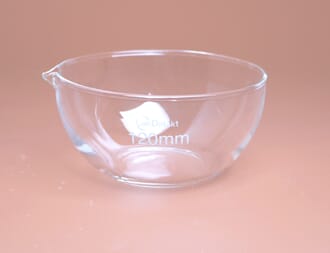 Glasskål med helletut diameter 120 mm,pk. á 2 stk