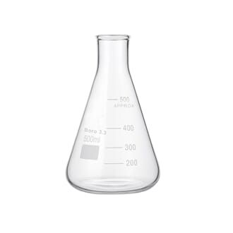 Erlenmeyerkolbe 500 ml, smal hals, 8 stk
