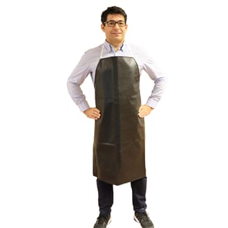 Beskyttelsesforkle, svart PVC