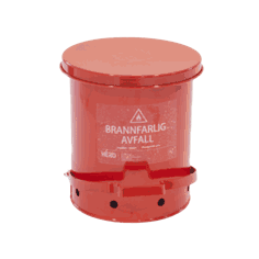 Beholder for ildsfarlig avfall, 23 L med pedal