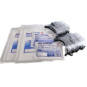 Verneutstyr, klassesett med briller, forkle og hansker