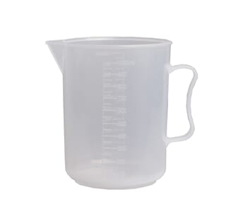 Begerglass i plast med håndtak 1000 ml