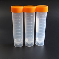 Reagensrør med skrulokk, gradert 50 ml, 50 stk