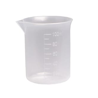Målebeger i plast, 100 ml