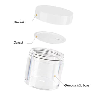 kosmetikkboks med skrulokk, Gjennomsiktig, 100 ml