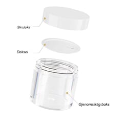 Kosmetikkboks med skrulokk, klar, 100 ml