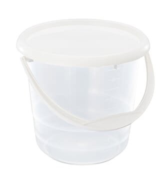 Bøtte, klar plast 5 liter m lokk