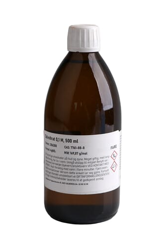 Sølvnitrat, 0,1 M, 500 mL