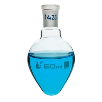 Pærekolbe, 50ml, NS14/23
