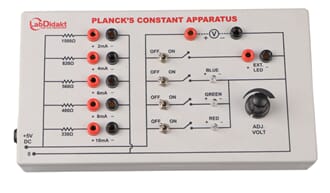 Planck`s konstant apparat med tre lysdioder