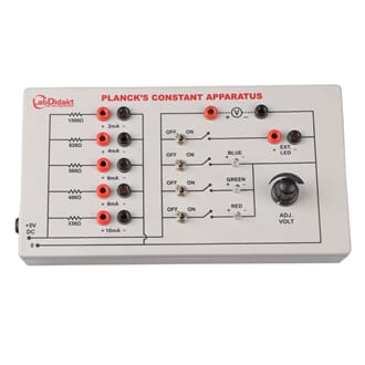 Plancks konstant-apparat med tre lysdioder