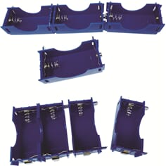 Batteriholder for D-batteri, med seriekobling